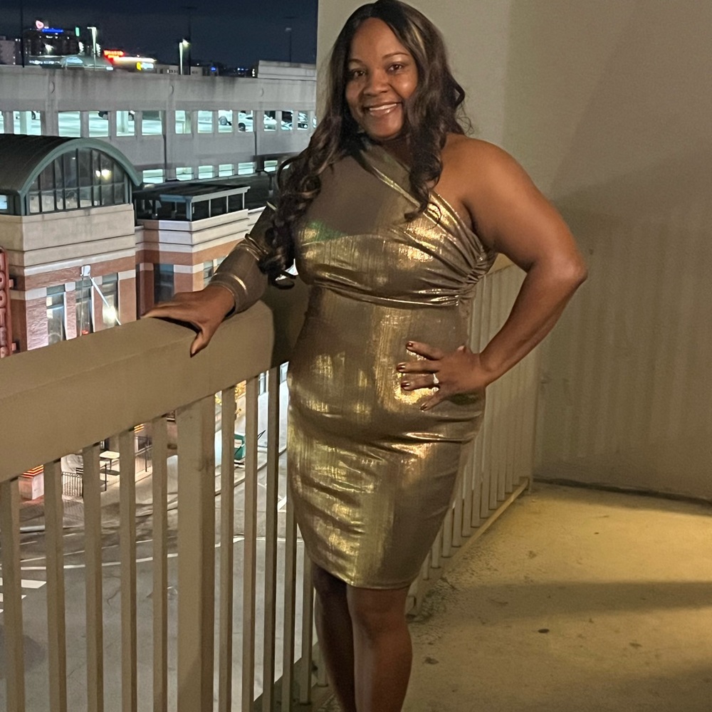 Gold dress